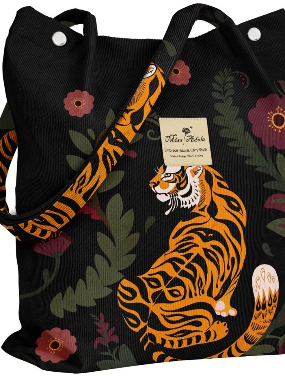 Corduroy Tote Bag for Women with Aesthetic Design